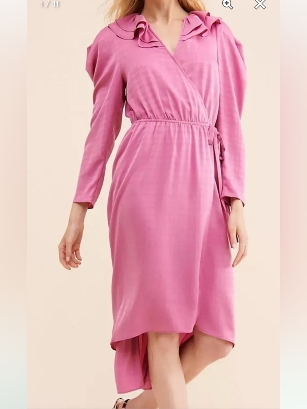 Anthropologie Current Air Pink Wrap Dress
